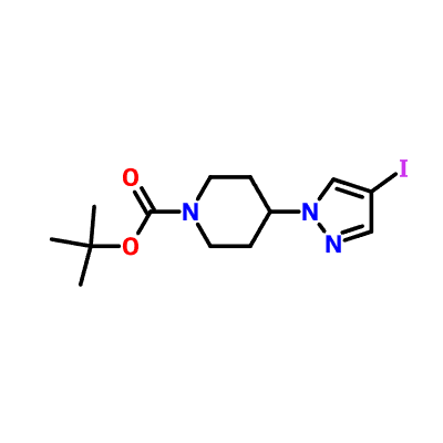 CAS 877399-73-0|1-Asam piperidinkarboksilat, 4-(4-iodo-1H-pirazol-1-il)-, 1,1-dimetiletil Ester